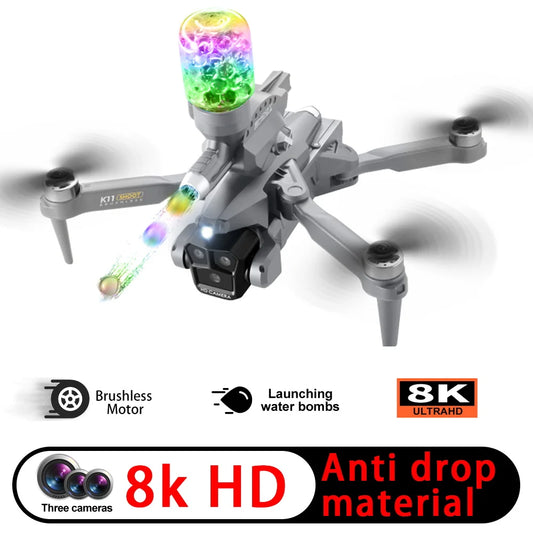 8K Mini Drone Paintball Launcher