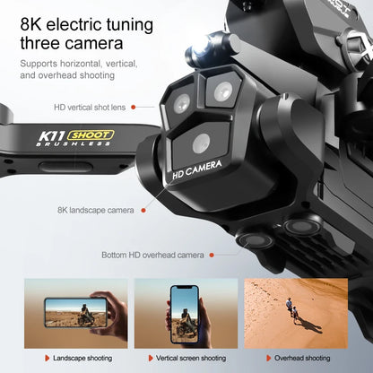 8K Mini Drone Paintball Launcher